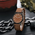 Men Quartz Watch Accurate Soft Wristband Nylon Braided Luminous Sports Wrist Watch for Daily Wear. 