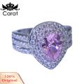 Carat Women Wedding Ring Faux Crystal Inlaid Good Workmanship Women Finger Ring. 