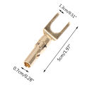 4Pcs U/Y Spade Gold Plated Banana Plug Audio Speaker Cable Connector Adapter. 