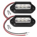2Pcs 12V LED Number License Plate Light for Car Boats Motorcycle Automotive Aircraft RV Truck Trailer Exterior Lamps. 