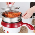 Portable 5-in-1 Multi-function Electric Cooker with Non-stick Frying and Rice Pot, Perfect for Student Dorms and Small Spaces. 