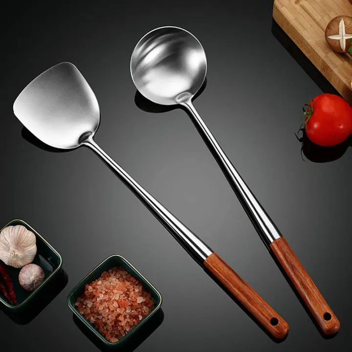 304%20Stainless%20Steel%20Frying%20Spoon%20With%20Rosewood%20Handle%20and%20Extended%20Chef%20Special%20Frying%20Spoon%20-%20Image%206