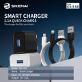 SIKENAI KX-3M-UK 10W 2.1A Smart Charger Wall Charger Adaptor with Micro USB Charging Cable. 