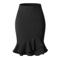 Women Pencil Skirts Fashion Vintage Mermaid Skirt High Waist Solid Package Hip Slim Tight Skirt Fishtail Skirt Office Lady. 