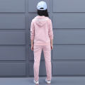 Girls' Clothing Middle School Student Sports Suit Female Spring and Autumn Large Size Women's Clothing Korean Style Casual Sweatshirt Older Children Three-Piece Suit Autumn. 