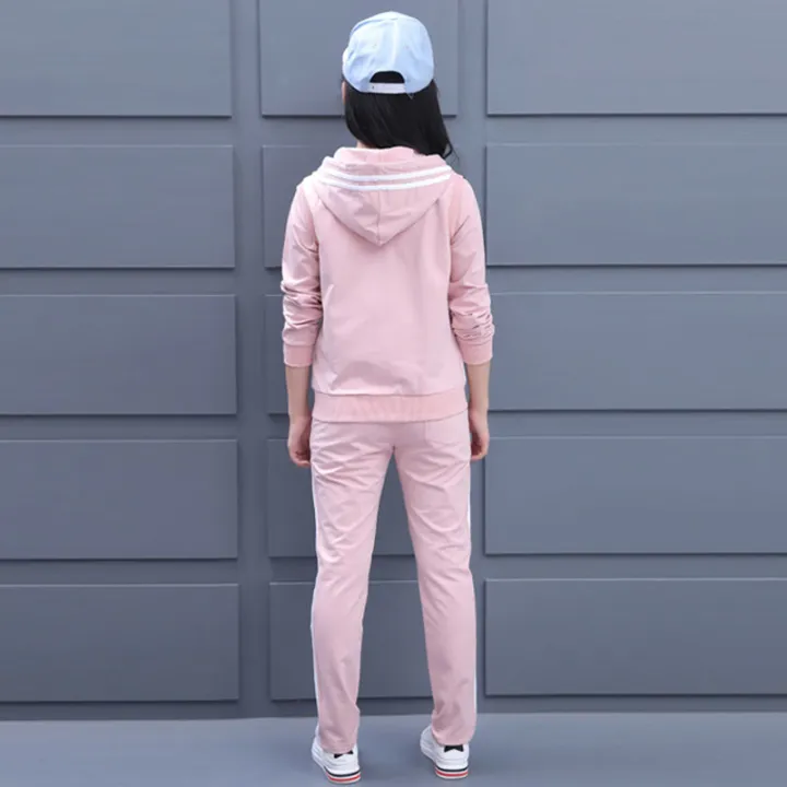 Girls'%20Clothing%20Middle%20School%20Student%20Sports%20Suit%20Female%20Spring%20and%20Autumn%20Large%20Size%20Women's%20Clothing%20Korean%20Style%20Casual%20Sweatshirt%20Older%20Children%20Three-Piece%20Suit%20Autumn%20-%20Image%206