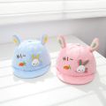 Cartoon Rabbit Baby Hat for Boy Girl Cute Embroidery Infant Baseball Cap with Ears Spring Summer Toddler Kids Sun Hats. 