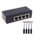 【SkinHorizon】ESCAM 4 Port POE Injector For CCTV Surveillance IP Cameras Power Over Ethernet Adapter. 