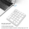 Wireless Numeric Keyboard for Laptops Black. 