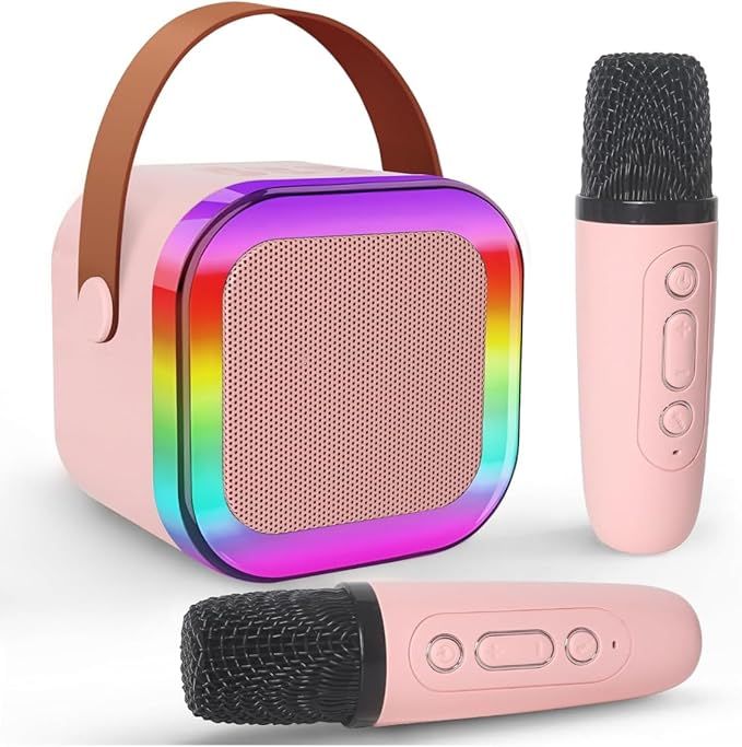 K12 Bluetooth Karaoke System with Dual Wireless Microphones and ...