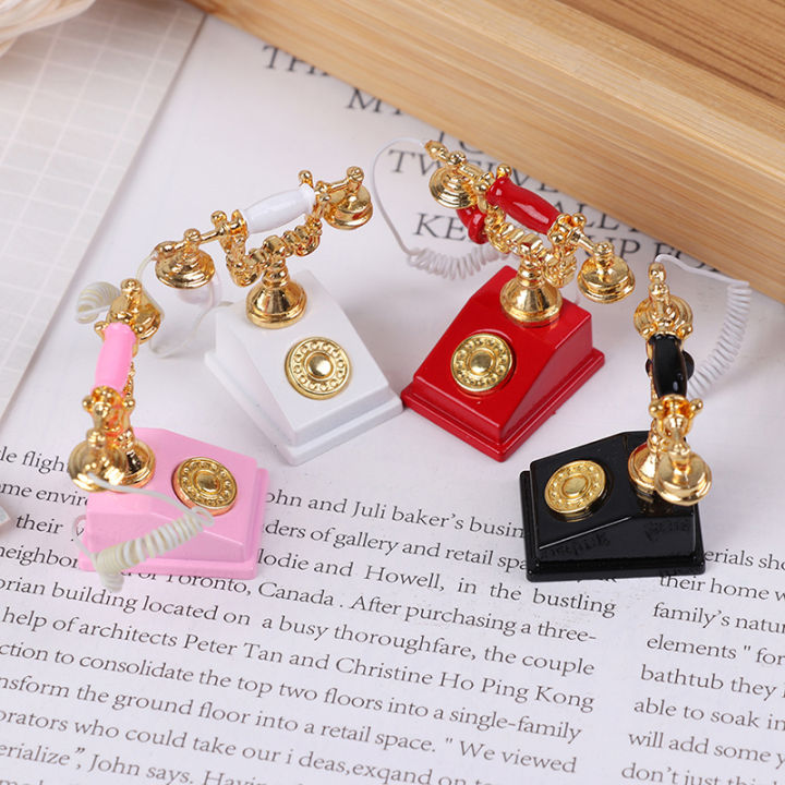 1Pc%201:12%20Dollhouse%20Miniature%20Phone%20Model%20Retro%20Rotary%20Telephone%20for%20Doll%20Decor%20MJK%20-%20Image%205