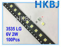 【FOOT SOFA】100PCS FOR LCD TV repair led TV backlight strip lights with light-emitting diode 3535 SMD LED beads 6V 2W Cool white. 