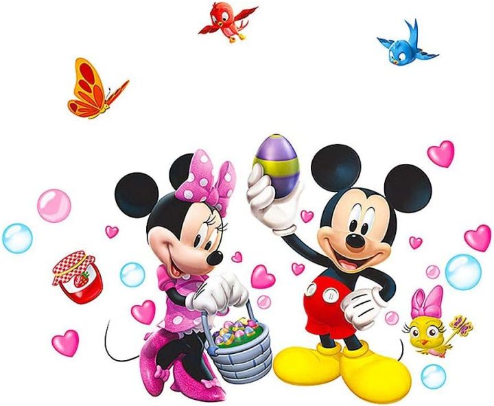 Mickey%20Mouse%20Cartoon%20Animals%20Theme%20Kids%20Wall%20Art%20Decal%20Sticker%20Decoration%20for%20Living%20Room%20Nursery%20Baby%20Girl%20Boy%20Kid%20Children's%20Room%20Bedroom%20Decoration%20-%20Image%204
