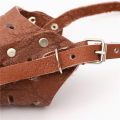 Extra Large Dog Muzzle Heavy Duty Natural Leather Bite Proof Gentle Breathable Buckle Neck Strap Adjustable Pet Dogs Muzzles Anti Bite Mouth Prevent Biting Chewing Barking. 
