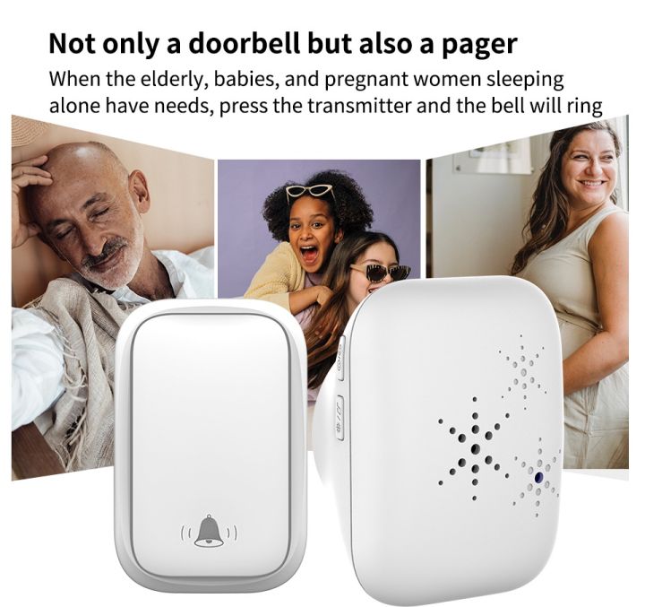 Wireless%20Doorbell%20smart%20Self%20Powered%20Waterproof%20Wireless%20Doorbell%20No%20Battery%20Required%20-%2038%20tunes%20-%204%20volume%20level%20door%20bell%20-%20Image%208