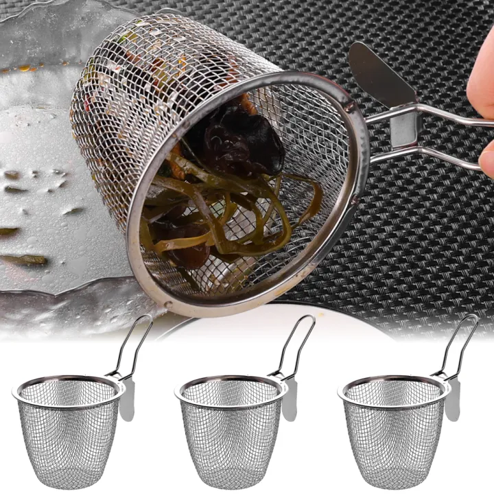 Stainless Steel Colander Mesh Net Basket Household Hanging Filtering ...