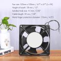 AC 220-240V 0.14A 120mmx120mm Metal Computer CPU Fan Black. 