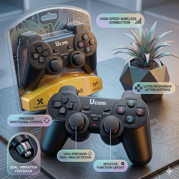 Uas Gamepad Controller UCOM USB Gamepad/Joystick/Wired Controller for PC with dual vibration ...