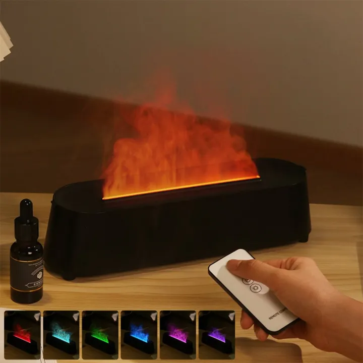 Flame Aroma Diffuser Air Humidifier Ultrasonic Cool Mist Maker Fogger ...