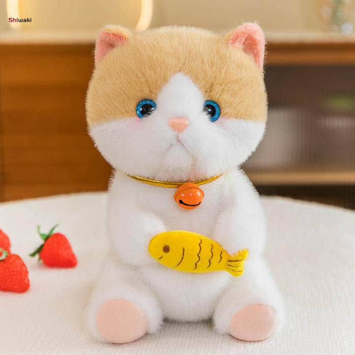 Plush Cat Stuffed Animals Cuddly Realistic Cat Plush Figure Decoration Stuffed Animal Plush Cat Toy for Toddlers Toy Gifts Holiday