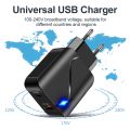 QC 3.0 PD 18W USB Adapter 5V 3A Charger 2 Port Quick Charger Mobile Phone Illuminated 5 V Volt Power Supply Travel Wall US/EU. 
