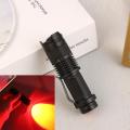 1 Piece Lamp Lantern LED Red Beam Flashlight Against Deteriorating Eyesight Powerful Tactical Hunting Flashlight. 