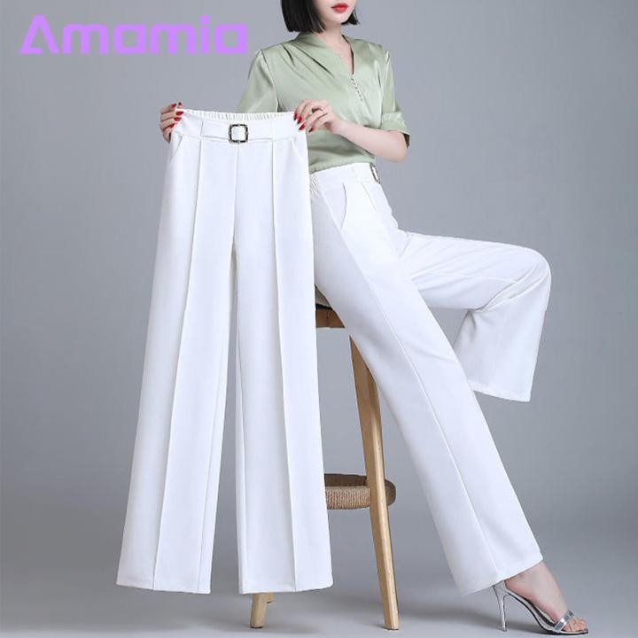 Lady Slacks Full Length ple Casual Loose Long Office Pants