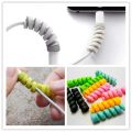4Pcs Spiral Cable Protector Office Earphone Cable Set Desk Organizer Wire Data Line Winder Wrap Cable Accessories. 