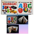 2 Pcs Kids Board Books  ABC Alphabet & Numbers Book with Pictures. 