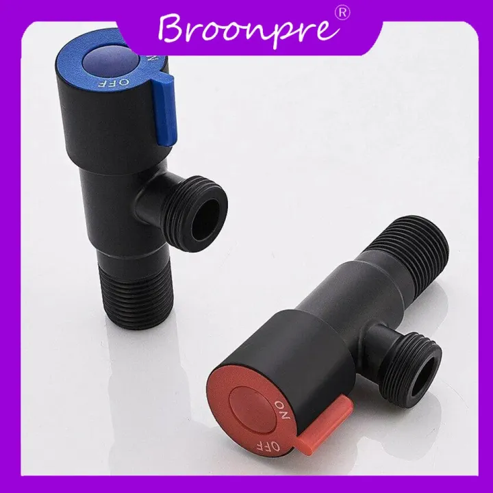 BROONPRE%20%20SUS304%20Stainless%20Steel%20Black%20Paint%20Angle%20Valve%20for%20Kitchen%20Bathroom%20Toilet%20Cold%20and%20Hot%20Water%20Stop%20Valve%20-%20Image%204