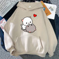 Peach and Goma Cat Hoodie Women/Men Harajuku Cute Kawaii Love Hoodies Unisex Autumn Winter Graphic Sweaters Sweatshirts Korea. 