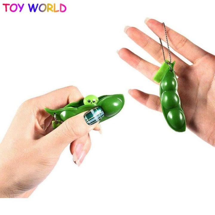 Simple Dimple Toys popper cute peanut-shaped keychains Push Bubble Sensory Stress Reliever Squeeze Pop it Fidget Toy Squeeze Bean Recover Relieve Stress