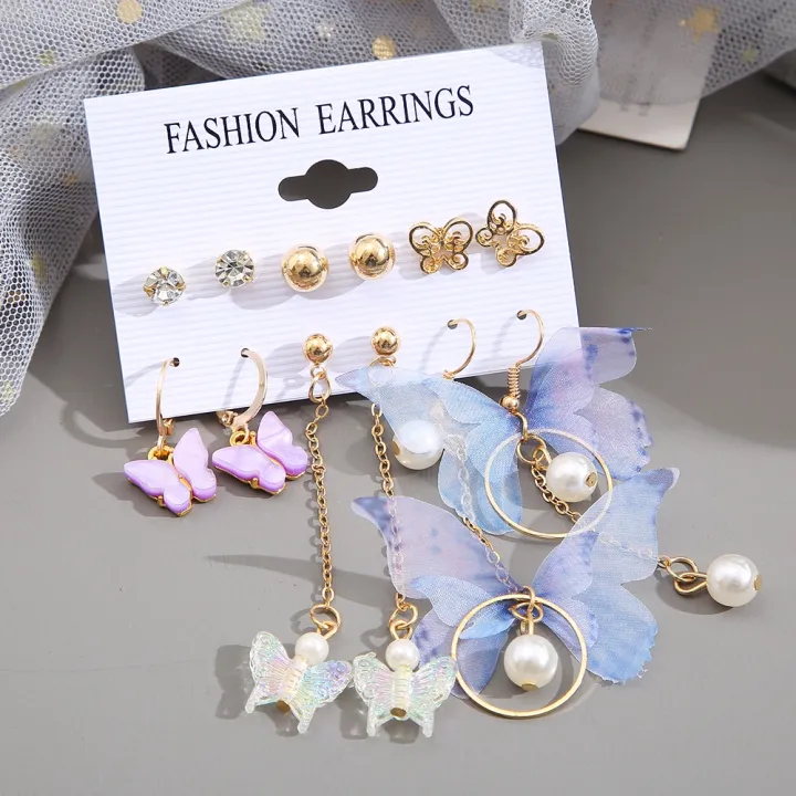 6Pair%20Set%20New%20Butterfly%20Earrings%20Asymmetric%20Acrylic%20Pearl%20Butterfly%20Earing%20Set%20-%20Image%204