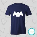 Marshmello blue Tshirt  unisex  tees  designer tees  crew neck  silver white  red  blue  black. 