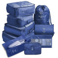 9 Pieces Set Travel Organizer Storage Bags Suitcase Packing Set Storage Cases Portable Luggage Organizer Clothes Shoe Tidy Pouch. 