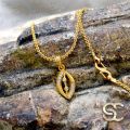 Gold Plated Guaranteed 1.5MM New Trend Stylish Diamond Chain 18/24 Inch Beautiful Design With eye Design Fixed Stone Pendant. 