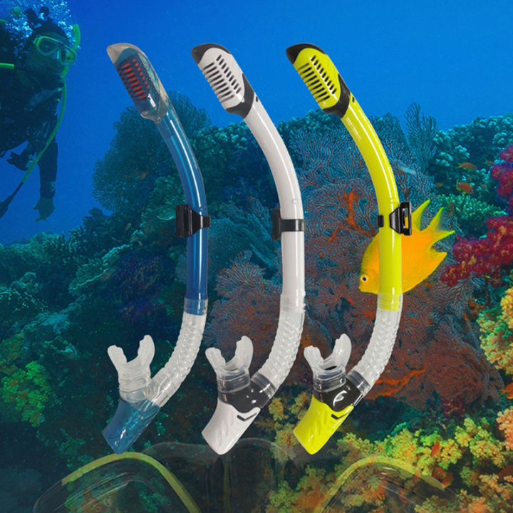 Diving Snorkel Silicone Full Dry Mouthpiece Swimming Underwater Diving ...