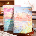 School Supplies Inside Page Cover Notepad Horizontal Line Creative Thickened A5 Coil Book. 