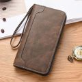 【QuasarQuarters】Wallet Large Capacity Long Clutch Outdoor Bag Men's Clutch Handbag Zipper Style. 