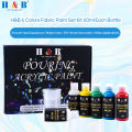 H&B 6 Colors Fabric Paint Set Kit 60ml Each Bottle Textile Paint for Canvas Ceramic Art & DIY Projects Graffiti Liquid Fluid Painting Home Decoration. 