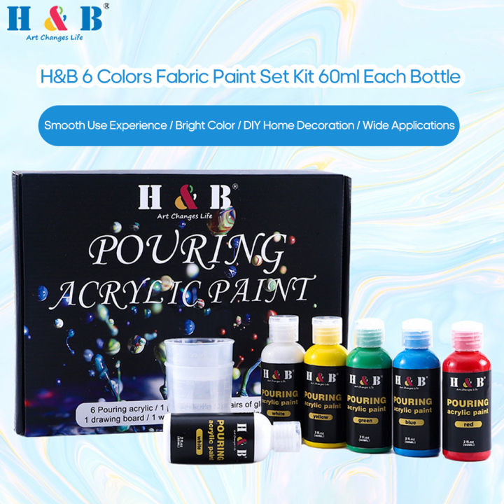 H&B%206%20Colors%20Fabric%20Paint%20Set%20Kit%2060ml%20Each%20Bottle%20Textile%20Paint%20for%20Canvas%20Ceramic%20Art%20&%20DIY%20Projects%20Graffiti%20Liquid%20Fluid%20Painting%20Home%20Decoration%20-%20Image%207