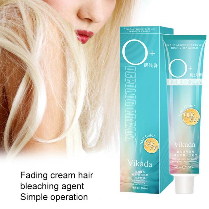 2Pcs 100ml Hair Bleach Cream Long Lasting No Harm Efficient Quick Fading Healthy Brighten Hair Color Fading Agent Hair Supplies