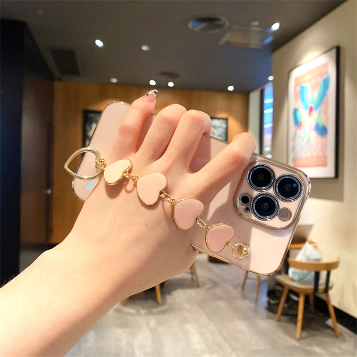 For%20Samsung%20Galaxy%20A10s%20Phone%20Case%20Back%20Cover%20Love%20Chain%20Bracelet%20Plating%20Fashion%20Ladies%20Pink%20-%20Image%207