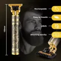 Trimmer for Men Rechargeable Vintage T9 Electric Hair Cutting Machine Hair Clipper Professional Men Shaver Dragon Black. 