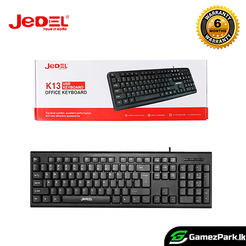 JEDEL K13 USB Wired Basic Gaming Keyboard For Desktop and Laptop 1 Year Warranty [Authorized Dealer]