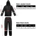 Premium Quality Black Raincoat with Reflective Strips Rainy Work Waterproof Rainwear Set Motorcycle Raincoat Fishing Rain Suit Cloak for Men And Women. 