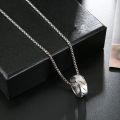 Goth Fashion Ring Pendant Long Necklace for Men Punk Trendy Simple Chain Mens Jewellery Gift. 