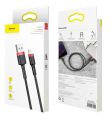 BASEUS Cafule 2.4A Short Nylon USB Lightning Charging Cable 100cm for iPhone / iPad. 