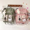 2024 Backpack Women Candy Color Laptop Backpacks Cute Kawaii High School Bags for Teenage Girl Japanese Travel Camping Backpack. 