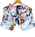 Music Guitar Printed Sublimation Casual Men's Short Tricoat 190gsm. 